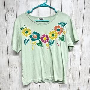 Vintage Jessica Jones Top Women Size Small Pale Green Graphic Short Sleeve Shirt